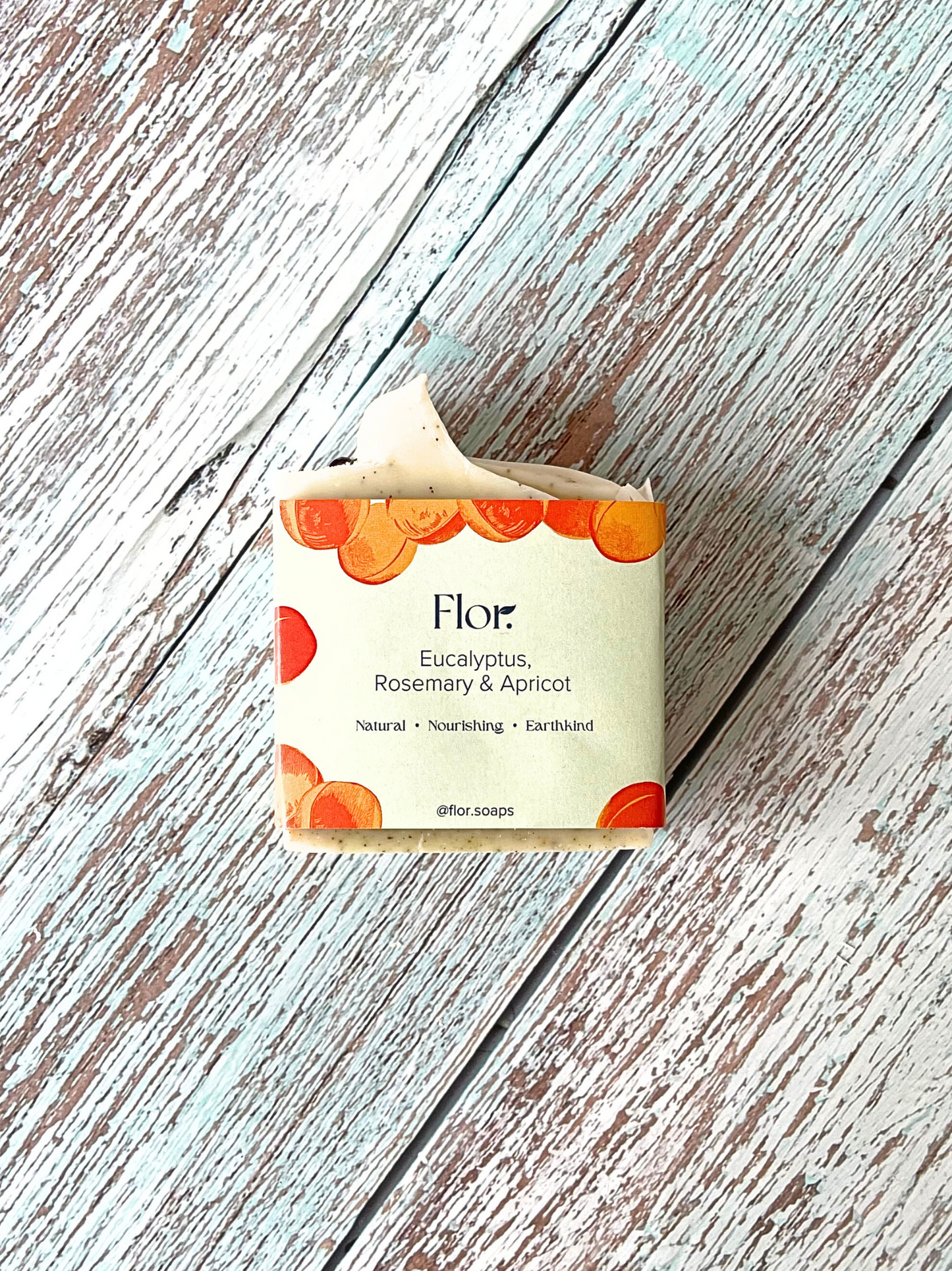 Eucalyptus, Rosemary and Apricot Exfoliating Natural Handmade Soap Bar