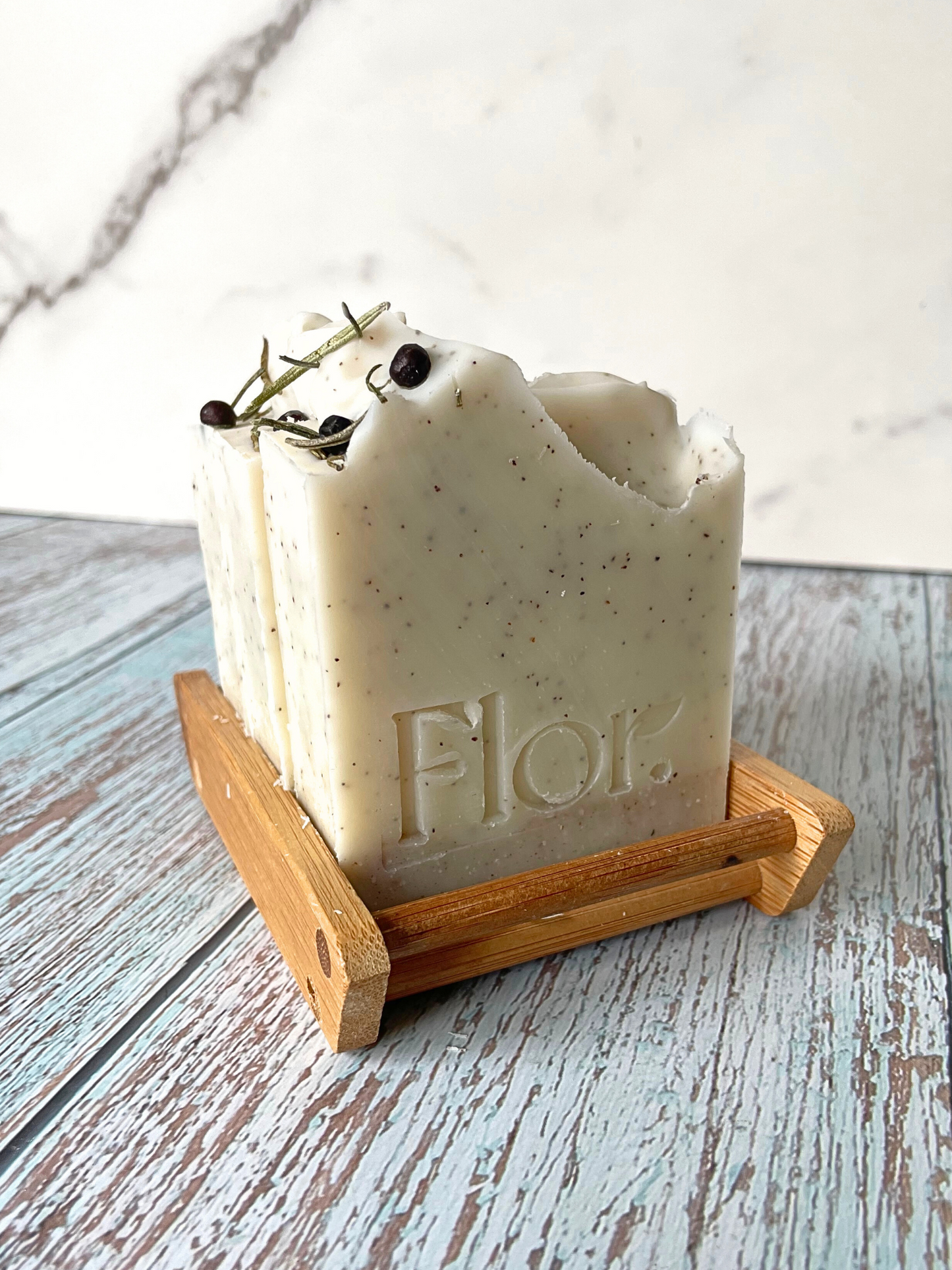 Eucalyptus, Rosemary and Apricot Exfoliating Natural Handmade Soap Bar